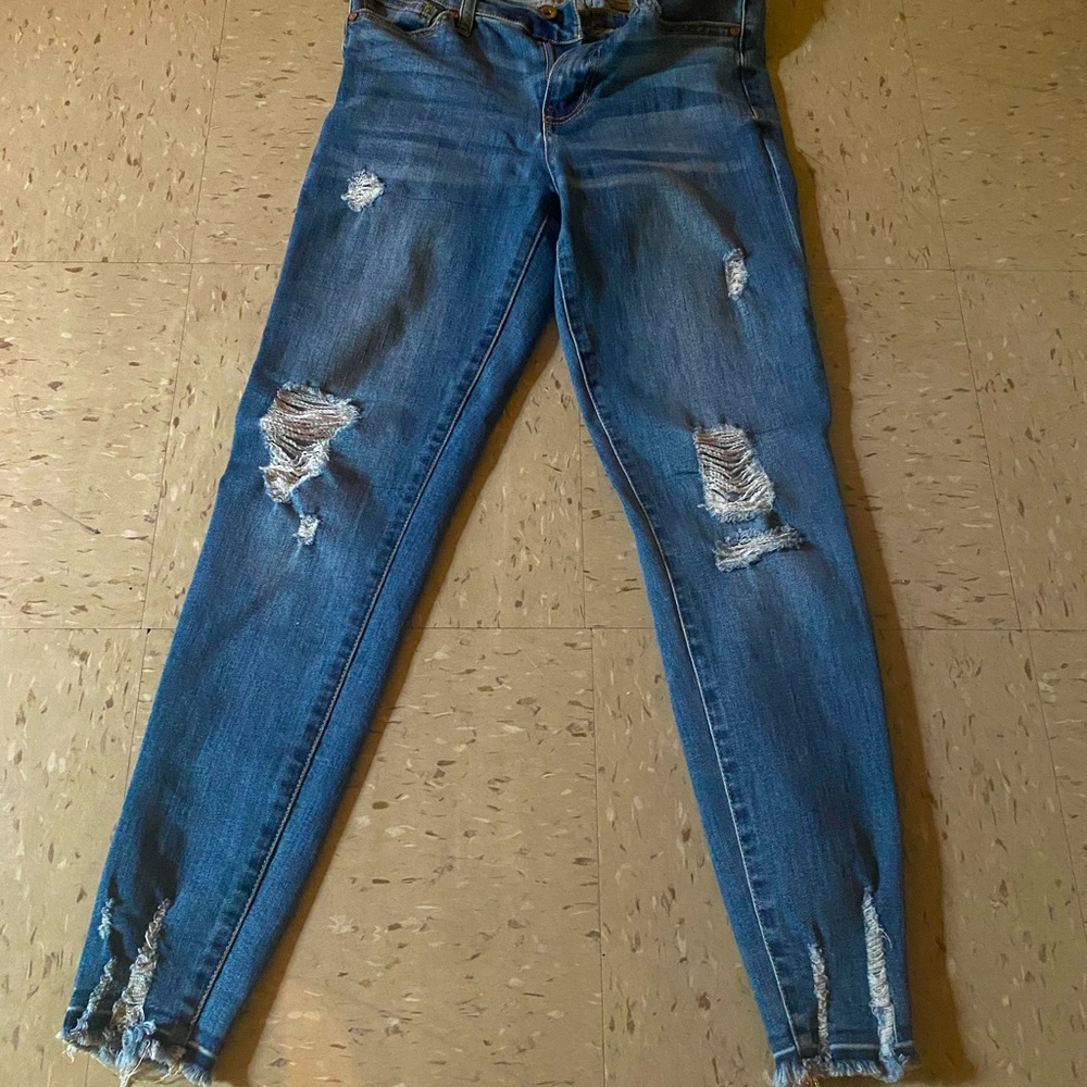 Kendall Kylie Skinny Ripped Jeans Sz 27